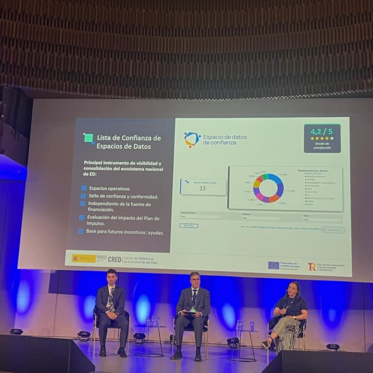 Sesión del II Encuentro Nacional de Economía del Dato en el Auditorio de Mutua Madrileña, Madrid