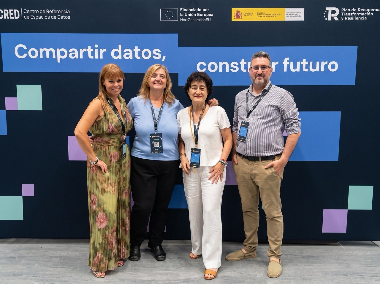 Raquel Hernández Delgado, Francisca Rubio, David Torres García y Candela Mora en el II Encuentro Nacional de Economía del Dato