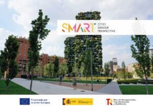 Parque urbano de Viena con senderos, zonas de estar y varios grupos de personas de distintas edades usando el espacio